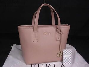 1円 ■美品■ FURLA フルラ デイジー レザー ハンドバッグ トートバッグ レディース ピンク系 AY2884