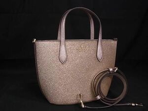 ¥1 ■ Красота ■ Kate Spade Kate Spade KE460 Glitter 2WAY Lame Сумочка Диагональ Плечо Висячая Женская Золотая AZ2924