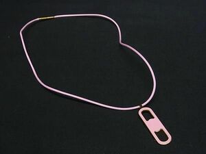 1 jpy # beautiful goods # HERMES Hermes my yon choker necklace pendant accessory lady's pink series × gold group AW4021