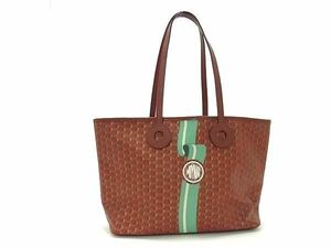 1円 ■新品同様■ MOYNAT モワナ Oh tote PVC×レザー ハンドバッグ トート ショルダー 肩掛けかばん レディース メンズ レッド系 AY2915