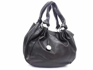 1 jpy # beautiful goods # FURLA Furla leather handbag tote bag lady's black group FB0557