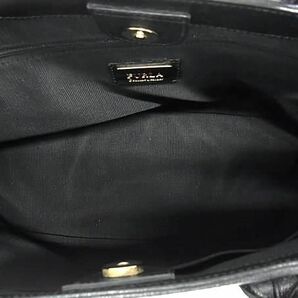 1円 ■美品■ FURLA フルラ リンダ レザー 2WAY トートバッグ ハンドバッグ ショルダーバッグ 肩掛けかばん レディース ブラック系 FB0577の画像5