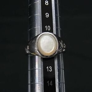 1円 TOMWOOD トムウッド リジーリング ホワイトマザーオブパール SV925 リング 指輪 アクセサリー 約11号 シルバー系 FA4374の画像3