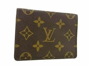 1円 ■美品■ LOUIS VUITTON ルイヴィトン M60533 モノグラム ポルト2 カルト ヴェルティカル パスケース カードケース ブラウン系 FB0128