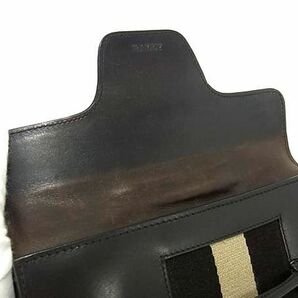 1円 ■美品■ BALLY バリー レザー 二つ折り 長財布 ウォレット 札入れ 小銭入れ メンズ レディース ダークブラウン系 AZ1603の画像7