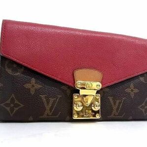 1円 LOUIS VUITTON ルイヴィトン M58414 モノグラム ポルトフォイユ パラス 二つ折り 長財布 ウォレット スリーズ レッド系 AW5522の画像1