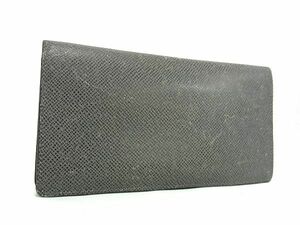 1円 LOUIS VUITTON ルイヴィトン M33401 タイガ ポルト フォイユ ロン 二つ折り 長財布 ウォレット 札入れ カード入れ グレー系 AW7702