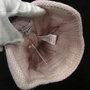 1円 ■極美品■ baby Dior ベビーディオール ウール ニット帽 ニットキャップ 帽子 表記サイズ 2A キッズ ピンク系 BI1762の画像3