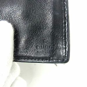 1円 GUCCI グッチ 181672 0959 GG柄 GGキャンバス×レザー 二つ折り 長財布 ウォレット レディース ブラウン系×ブラック系 BL0462の画像6