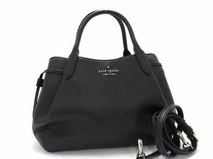 1円 ■新品■未使用■ kate spade ケイトスペード K8134 ダンプリン ペブルド レザー 2WAY ハンドバッグ ショルダー ブラック系 BI1877