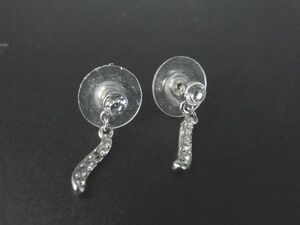 ■極美品■ SWAROVSKI ラインストーン ピアス アクセサリー レディース シルバー系 DD6078