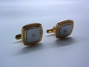 ■美品■ ChristianDior クリスチャンディオール カフリンクス カフスボタン アクセサリー メンズ ゴールド系 DD8017