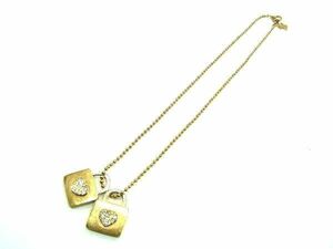 Agatha Agata Rhine Stone Heart Bark Chain Collece Contane Accessy Accessessy Ladies Gold DE0264