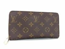 1円 LOUIS VUITTON ルイヴィトン M60017 モノグラム ジッピーウォレット ラウンドファスナー 長財布 小銭入れ ブラウン系 AY2555_画像1