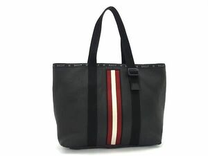 1 иен # прекрасный товар # BALLY Bally кожа сумка на плечо большая сумка мужской оттенок черного AZ2417