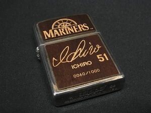 1円 ■美品■ ZIPPO ジッポー 野球 イチロー マリナーズ 高級ライター オイルライター 喫煙グッズ 喫煙具 ブラウン系×シルバー系 FA4305