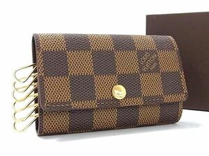 1円 ■新品■未使用■ LOUIS VUITTON ルイヴィトン N62630 ダミエ ミュルティクレ6 6連 キーケース 鍵入れ ブラウン系 AY2296