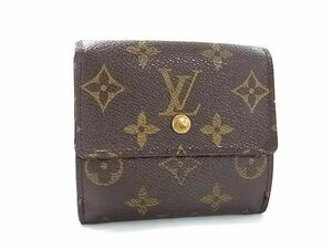 1円 LOUIS VUITTON ルイヴィトン M61652 モノグラム ポルトモネ ビエ カルトクレディ 三つ折り 財布 ウォレット ブラウン系 AX6429