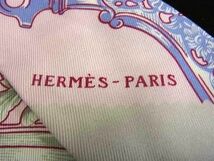 1円 ■美品■ HERMES エルメス Etriers Remix【鐙】シルク100% ツイリー リボンスカーフ レディース ライトピンク系×マルチカラー FA6432_画像3