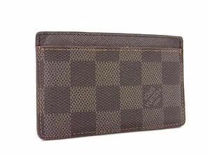 1円 ■美品■ LOUIS VUITTON ルイヴィトン N61722 ダミエ ポルトカルト サーンプル カードケース 名刺入れ ブラウン系 AX6487