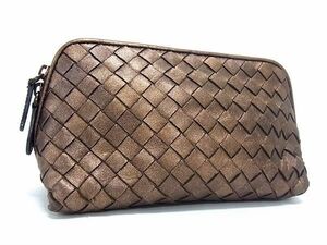 1 иен # прекрасный товар # BOTTEGA VENETA Bottega Veneta сетка кожа сумка мульти- кейс бардачок женский bronze серия AW8929