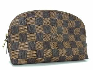 1円 LOUIS VUITTON ルイヴィトン N47516 ダミエ ポシェット コスメティックPM マルチケース メイクポーチ 小物入れ ブラウン系 AY2109