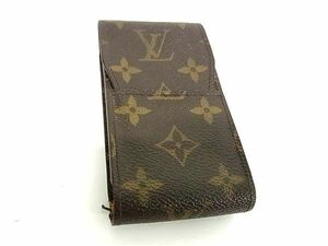 1円 ■美品■ LOUIS VUITTON ルイヴィトン M63024 モノグラム エテュイ シガレットケース 煙草ケース ブラウン系 FA7720