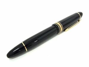 1円 ■極美品■ MONT BLANC モンブラン マイスターシュテュック No.149 ペン先 18K 750 18金 万年筆 筆記用具 文房具 ブラック系 AY2309