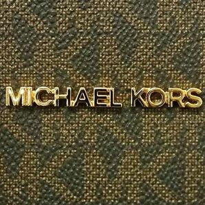 1円 ■美品■ MICHAEL KORS マイケルコース MK柄 PVC×レザー ハンドバッグ トートバッグ レディース ブラウン系 BI2210の画像6