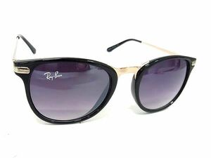 1円 ■美品■ Ray-Ban レイバン 6610 51□16 140 サングラス メガネ 眼鏡 メンズ レディース ブラック系 AZ2738