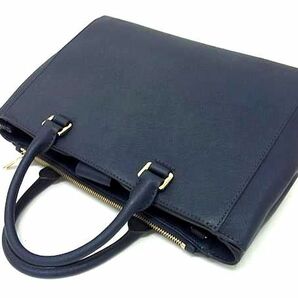 1円 ■美品■ MICHAEL KORS マイケルコース レザー 2WAY ハンドバッグ トート ショルダー 斜め掛けかばん レディース ネイビー系 AZ3041の画像3