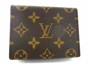 1円 LOUIS VUITTON ルイヴィトン M60530 モノグラム ジャポンサンガプール 二つ折り カードケース 名刺入れ ブラウン系 AX6537