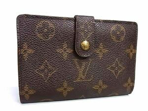 1円 LOUIS VUITTON ルイヴィトン M61663 モノグラム ポルトモネ ビエ ヴィエノワ がま口 二つ折り 財布 ウォレット ブラウン系 AZ3883