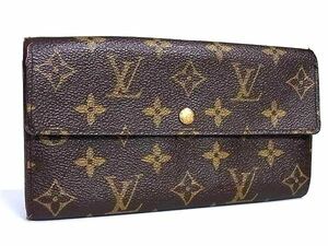 1円 ■美品■ LOUIS VUITTON ルイヴィトン M61726 モノグラム ポシェット ポルトモネクレディ 二つ折り 長財布 ウォレット AZ3887