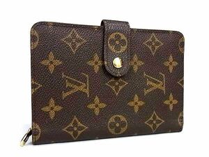 1円 ■美品■ LOUIS VUITTON ルイヴィトン M61207 モノグラム ポルトパピエジップ ホック 二つ折り 財布 ウォレット ブラウン系 AW9678