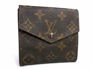 1円 LOUIS VUITTON ルイヴィトン M61660 モノグラム ポルトモネビエ カルトクレディ 三つ折り 財布 ウォレット ブラウン系 AW9683