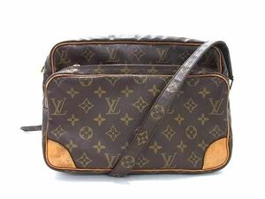 1円 LOUIS VUITTON ルイヴィトン M45244 モノグラム ナイル ショルダーバッグ 斜め掛けかばん レディース メンズ ブラウン系 BG8562