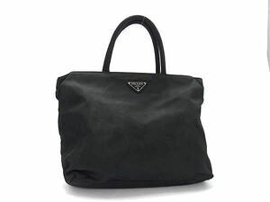 1円 PRADA プラダ テスートナイロン ハンドバッグ トートバッグ レディース ブラック系 BF7748