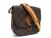 1円 LOUIS VUITTON ルイヴィトン M51244 モノグラム ミニサンクルー クロスボディ ショルダーバッグ 斜め掛け ブラウン系 AW3474_画像1