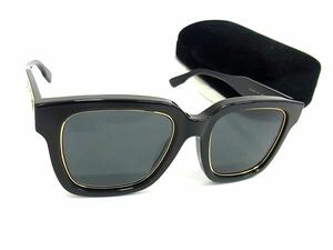1円 ■極美品■ GUCCI グッチ 1136SA 001 サングラス メガネ 眼鏡 レディース メンズ ブラック系×ゴールド系 AW5534