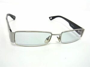 1円 ■美品■ EMPORIO ARMANI エンポリオアルマーニ EA9503 52□17 135 メガネ 眼鏡 レディース メンズ シルバー系 FA7554