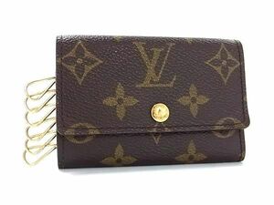 1円 ■美品■ LOUIS VUITTON ルイヴィトン M62630 モノグラム ミュルティクレ6 6連 キーケース 鍵入れ レディース ブラウン系BK0987