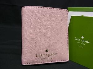 1円 ■美品■ kate spade ケイトスペード PWRU3906 レザー 二つ折り 財布 ウォレット レディース ピンク系 BG8495