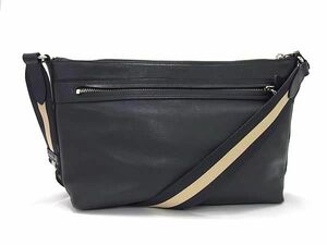 1円 COACH コーチ F54796 レザー クロスボディ ショルダーバッグ 斜め掛けかばん 肩掛けかばん メンズ ネイビー系 BK1413