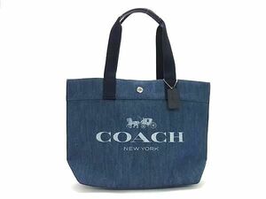 1円 ■新品■未使用■ COACH コーチ Ｆ67415 デニム トートバッグ ショルダーバッグ 肩掛けかばん レディース ブルー系 AZ2415