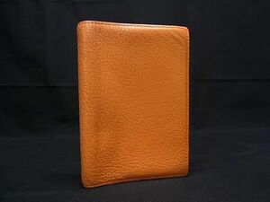 1円■美品■ HERMES エルメス アジェンダPM シェーブル シルバー金具 手帳カバー アドレス帳 スケジュール帳 □L刻印 オレンジ系 AZ3741