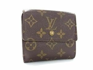 1円 LOUIS VUITTON ルイヴィトン M61652 モノグラム ポルトモネビエカルトクレディ 三つ折り 財布 ウォレット 小銭入れ ブラウン系 AZ3880