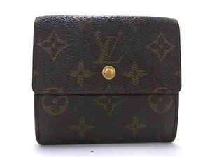 1円 LOUIS VUITTON ルイヴィトン M61652 モノグラム ポルトモネ ビエ カルトクレディ 三つ折り 財布 ウォレット ブラウン系 AW9539