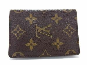 1円 ■極美品■ LOUIS VUITTON ルイヴィトン M61732 モノグラム オーガナイザードゥポッシュ カードケース 名刺入れ ブラウン系 AW9542