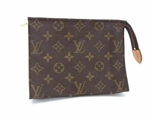 1円 ■美品■ LOUIS VUITTON ルイヴィトン モノグラム ポシェットトワレット19 マルチケース ポーチ 小物入れ ブラウン系 AW9555